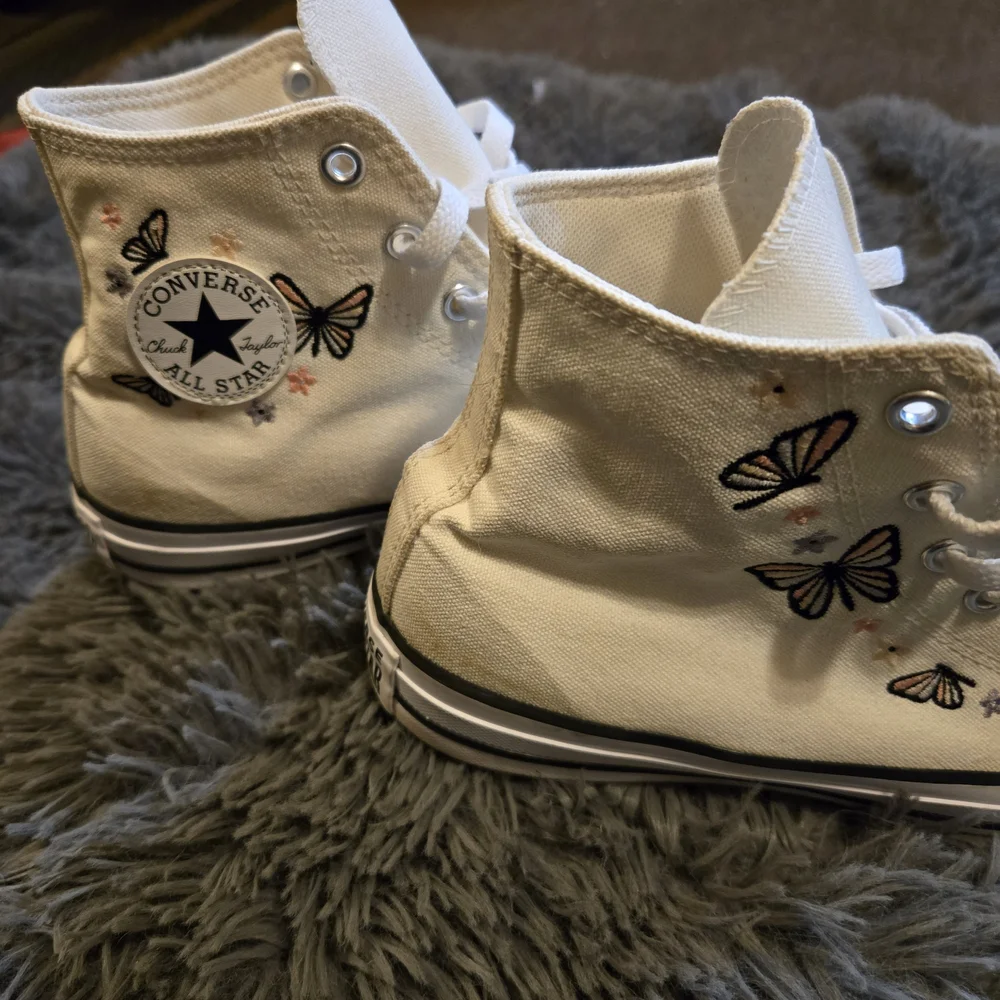 Converse Chuck Taylor Kids High-Top Sneakers with Butterfly Design
